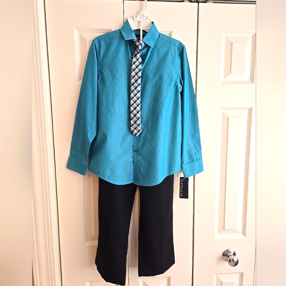 Van Heusen Boys 3 Piece Suit Set Shirt/Pants/Tie